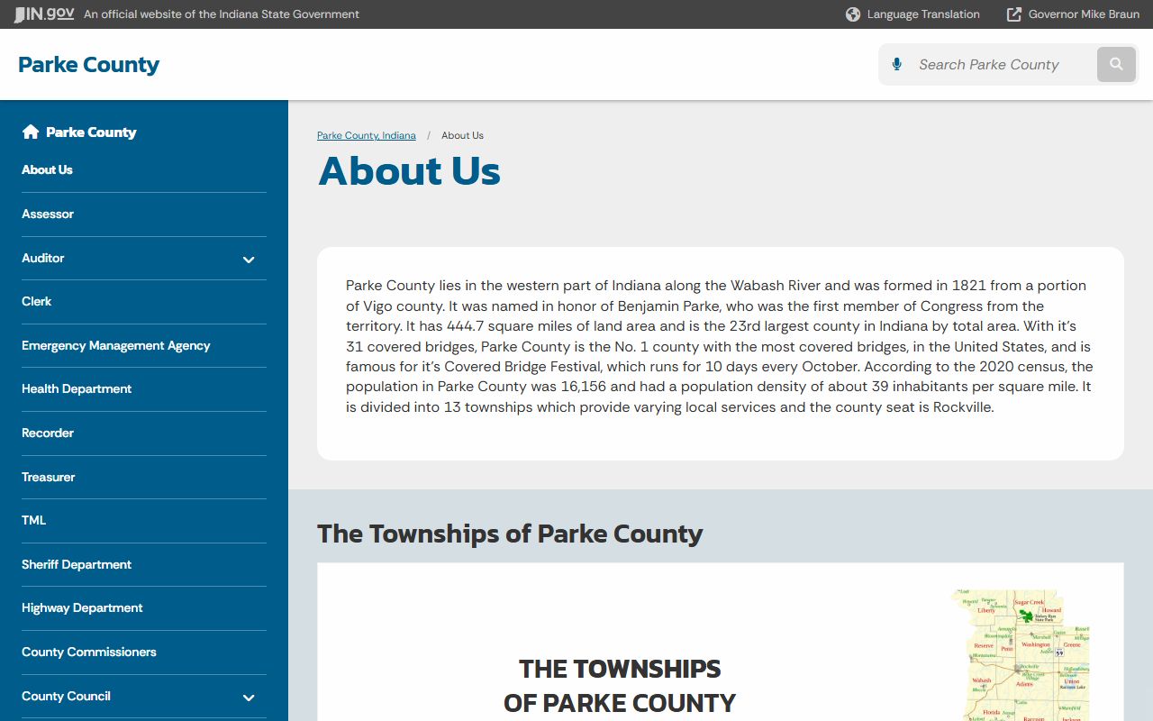 Parke County court records county overview