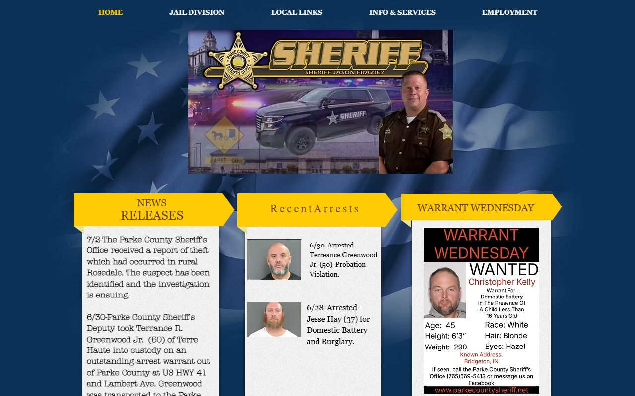 Parke County inmate records sheriff website
