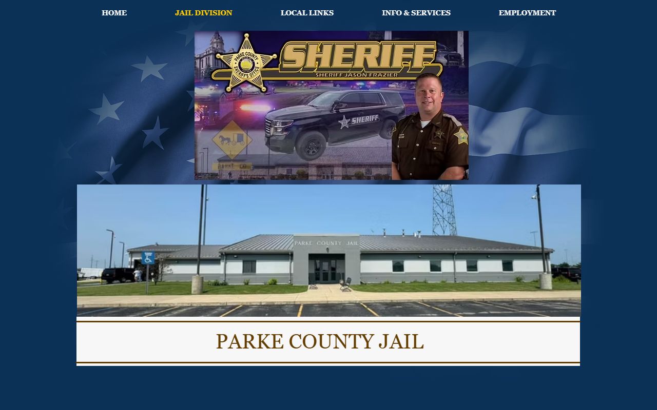 Parke County inmate records jail page